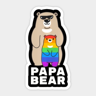 Lgbt Proud Papa Bear Proud Bear Dad Lgbt Pride Gay Sticker